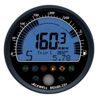 ACEWELL Digital Tacho+DZM mit Tank- & Temperaturanzeige, schwarz ACEWELL Digital Tacho+DZM mit Tank- & Temperaturanzeige, schwarz