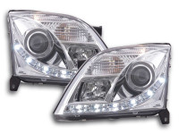 Scheinwerfer Set Daylight LED Tagfahrlicht chrom passend für Opel Vectra C 2002-2005 Scheinwerfer Set Daylight LED Tagfahrlicht chrom passend für Opel Vectra C 2002-2005