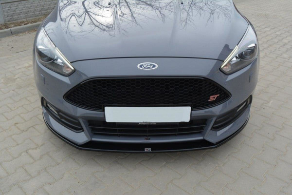 Front Ansatz V.2 Für Ford Focus ST Mk3 FL Schwarz Hochglanz