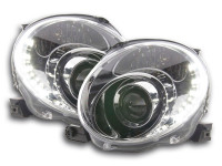 Scheinwerfer Set Daylight LED TFL-Optik Fiat 500 07- chrom