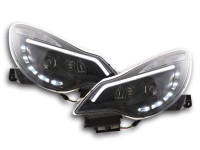 Scheinwerfer Set Daylight LED Tagfahrlicht passend für Opel Corsa D ab 2011 schwarz Rechtslenker Scheinwerfer Set Daylight LED Tagfahrlicht passend für Opel Corsa D ab 2011 schwarz Rechtslenker