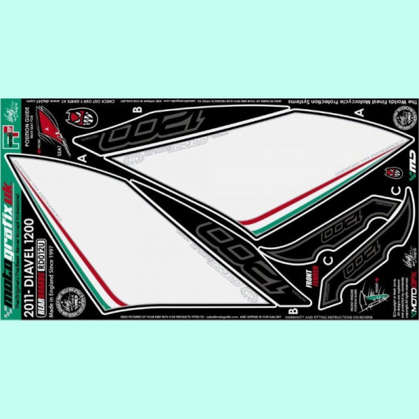 Motografix Steinschlagschutz hinten passend für Ducati Diavel 1200