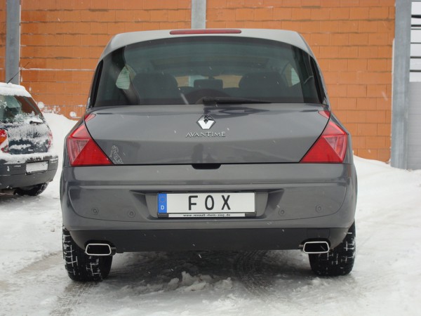 FOX Endschalldämpfer passend für Renault Avantime – Edelstahl Sportauspuff rechts/links 145x65 Typ 5
