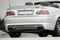 Rieger Heckeinsatz carbon look für BMW 3er E46 Cabrio 02.98-12.01 (bis Facelift) Ausführung: Schwarz matt