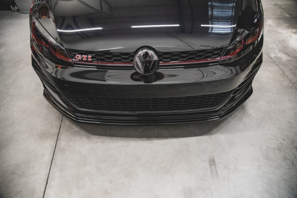 Front Ansatz Für VW Golf 7 GTI TCR Schwarz Hochglanz