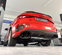 FOX Edelstahl Halbanlage mit Abgasklappen passend für Audi S3 GY Limousine ab 2020 FOX Edelstahl Halbanlage mit Abgasklappen passend für Audi S3 GY Limousine ab 2020