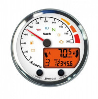 ACEWELL Analog Tacho 210 Km/h mit digitalem Drehzahlmesser Chrom ACEWELL Analog Tacho 210 Km/h mit digitalem Drehzahlmesser Chrom