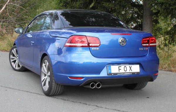 VW Eos 1F - Facelift - 1,4l Endschalldämpfer einseitig - 2x80 Typ 16