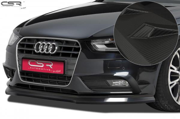 Cup-Spoilerlippe mit ABE für Audi A4 B8 CSL176-M Carbon Look Matt