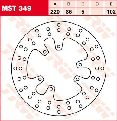 Bremsscheibe starr MST349