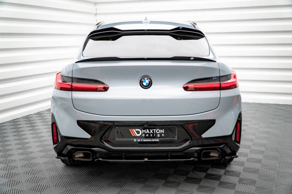 Hinten Splitter BMW X4 M-Paket G02 Facelift Schwarz Hochglanz