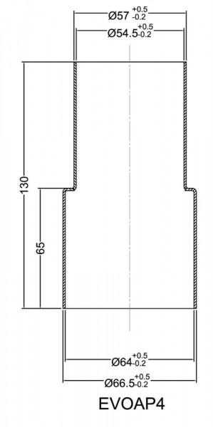 TA Technix Auspuff-Anschlußadapter von 55mm auf 63,5mm