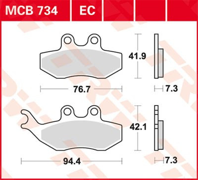 Scheibenbremsbeläge MCB734EC