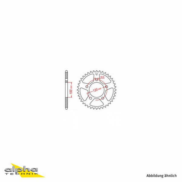 Kettenrad Stahl 40 Zähne Teilung 520 passend für Aprilia RS125