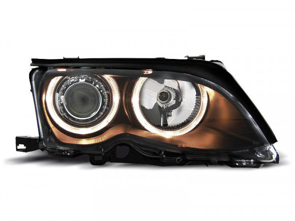 Scheinwerfer Angel Eyes schwarz passend für BMW E46 09.01-03.05 S / t