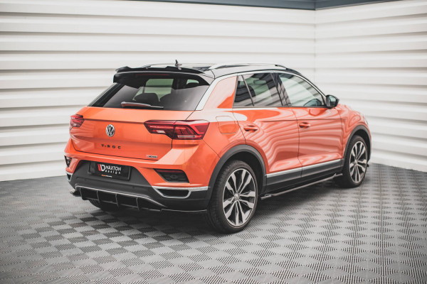 Spoiler CAP Für Volkswagen T-Roc Mk1 Schwarz Hochglanz