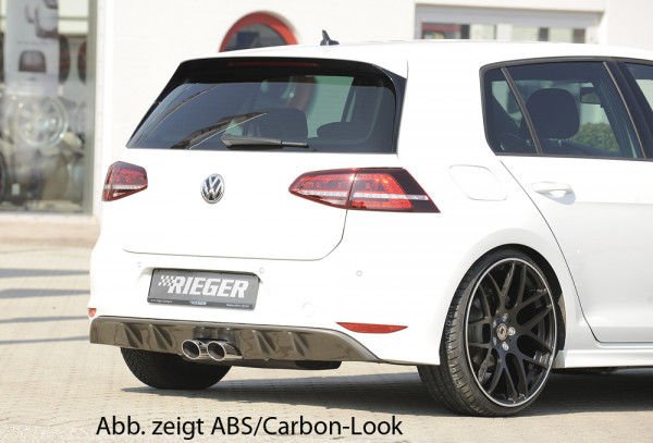 Rieger Heckeinsatz für R-Line Heckschürze matt schwarz für VW Golf 7 3-tür. 10.12-