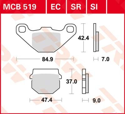 Scheibenbremsbeläge MCB519EC (50VP)