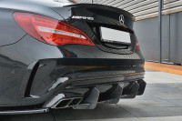 Sport Heck Ansatz Flaps Diffusor passend für Mercedes CLA A45 AMG C117 Facelift Sport Heck Ansatz Flaps Diffusor passend für Mercedes CLA A45 AMG C117 Facelift