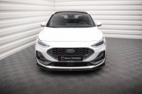 Front Ansatz V.4 Für Ford Focus ST / ST-Line Mk4 Facelift Schwarz Hochglanz
