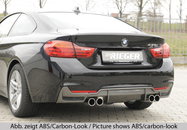 Rieger Heckeinsatz matt schwarz für BMW 4er F32 (3C) Coupé (3-tür.) 11.12-06.15 (bis Facelift)