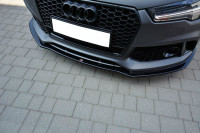 Front Ansatz V.1 Für Audi RS7 Facelift Schwarz Hochglanz