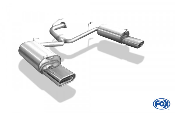FOX Endschalldämpfer passend für Toyota Avensis T25 Limousine 2,2 D-Cat 160x80 Typ 53 rechts/links