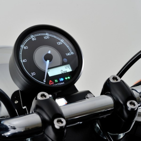 Tachometer & DZM | "Velona80" | -140 km/h Ø 80mm | DZM/Uhr/Voltanzeige/weiße Beleuchtung