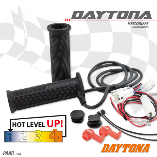 Heizgriffe "Daytona V" | Motorräder | 7/8"-22 mm L 120 + R 120mm | 4 fach verstellbar | offen