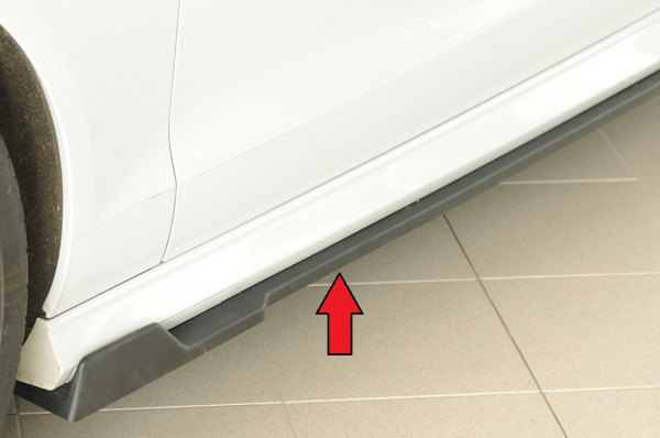 Rieger Seitenschweller links ansatz matt schwarz für Audi A6 S6 (4G/C7) Lim. 02.12-08.14 (bis Faceli
