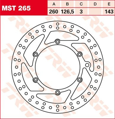 Bremsscheibe starr MST265