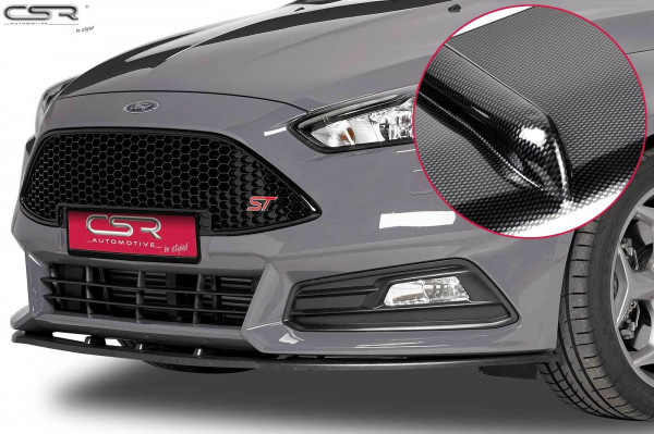 Cup-Spoilerlippe mit ABE für Ford Focus 3 ST CSL132-C Carbon Look Hochglanz