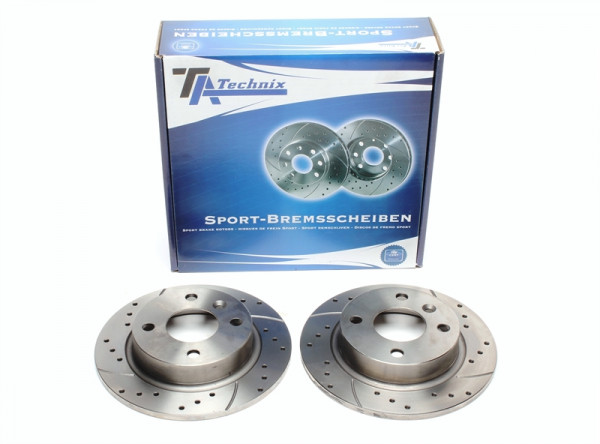 TA Technix Sport Bremsscheiben Satz Hinterachse passend für Volvo 440 / 460 / 480