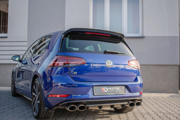 Spoiler CAP V.3 Für Volkswagen Golf 7 R/GTI Facelift Schwarz Hochglanz