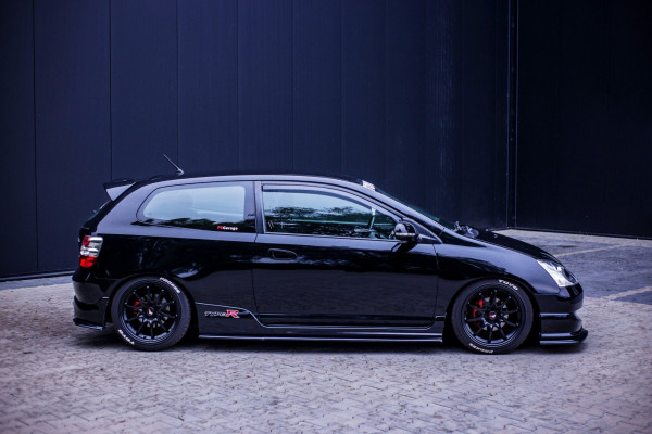 Seitenschweller Ansatz Für HONDA CIVIC EP3 (MK7) TYPE-R/S FACELIFT Schwarz Hochglanz