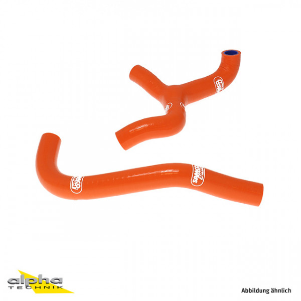 SAMCO SPORT Siliconschlauch Kit Y-Stück - Race Design rot für KTM 65 SX Modelljahr 2009-2015