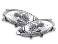 Scheinwerfer Set Daylight LED chrom passend für Fiat Bravo Typ 198 ab 2007 Scheinwerfer Set Daylight LED chrom passend für Fiat Bravo Typ 198 ab 2007