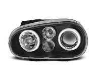 Scheinwerfer Angel Eyes schwarz passend für VW Golf 4 09.97-09.03 Scheinwerfer Angel Eyes schwarz passend für VW Golf 4 09.97-09.03
