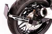 GILLES Kennzeichenhalter schwarz-silber passend für Kawasaki Z900RS GILLES Kennzeichenhalter schwarz-silber passend für Kawasaki Z900RS