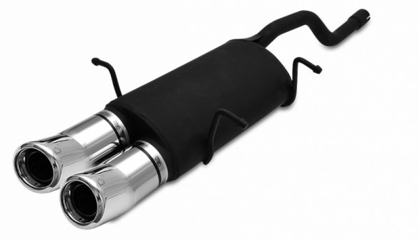Ulter Sportauspuff passend für Suzuki Swift II HATCHBACK 1989–2005 2 Endrohre rund Ø80