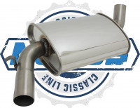 Novus Classic Line Edelstahl Mittelschalldämpfer passend für Golf 2 Jetta 1.8 8V GTI Novus Classic Line Edelstahl Mittelschalldämpfer passend für Golf 2 Jetta 1.8 8V GTI