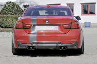 Rieger Heckeinsatz carbon look für BMW 4er F33 (3C) Cabrio 03.13-06.15 (bis Facelift) Ausführung: Schwarz matt
