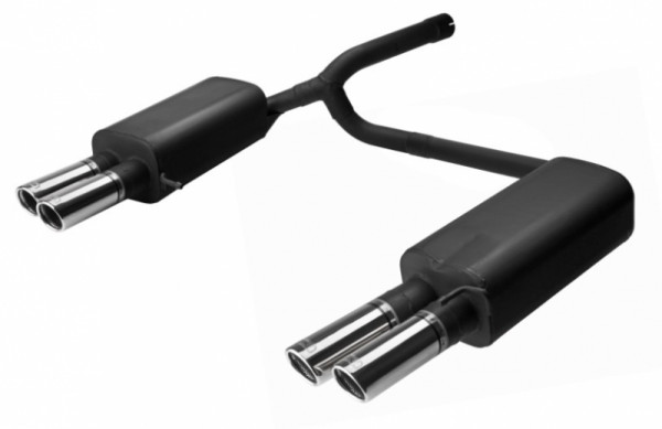 Ulter Sportauspuff passend für Skoda Octavia II RS 2006-2013 4 Duplex Endrohre rund Ø70