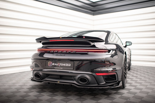 Spoiler CAP Für Porsche 911 Turbo S 992 Schwarz Hochglanz