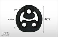 FOX Gummi 5 Höhe 65mm - Lochabstand 43mm FOX Gummi 5 Höhe 65mm - Lochabstand 43mm