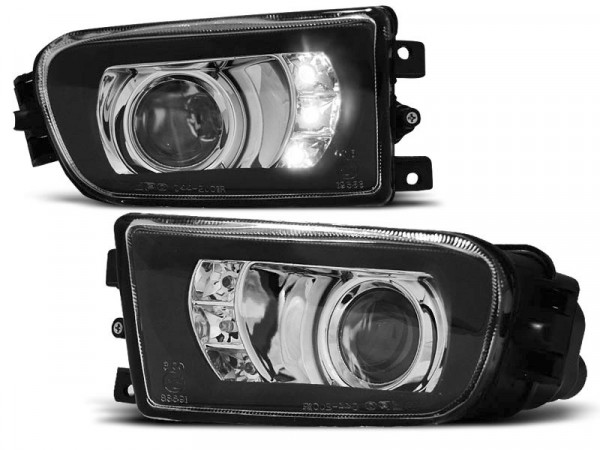 Nebelscheinwerfer schwarz LED passend für BMW E39 09.95-06.03 / Z3 96-02