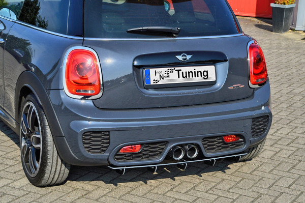 Gefräster Heckansatz mit Finnen für Mini Cooper JCW F55 F56 ab Bj. 2014-