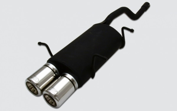 Ulter Sportauspuff passend für Suzuki Swift II HATCHBACK 1989-2005 2 Endrohre rund Ø80