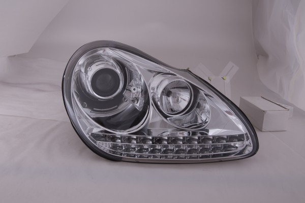 Scheinwerfer Set Xenon Daylight LED TFL-Optik Porsche Cayenne 9PA Bj. 02-06 chrom