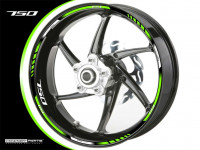 Felgenrandaufkleber passend für 750 ccm grün-weiß Felgenrandaufkleber passend für 750 ccm grün-weiß